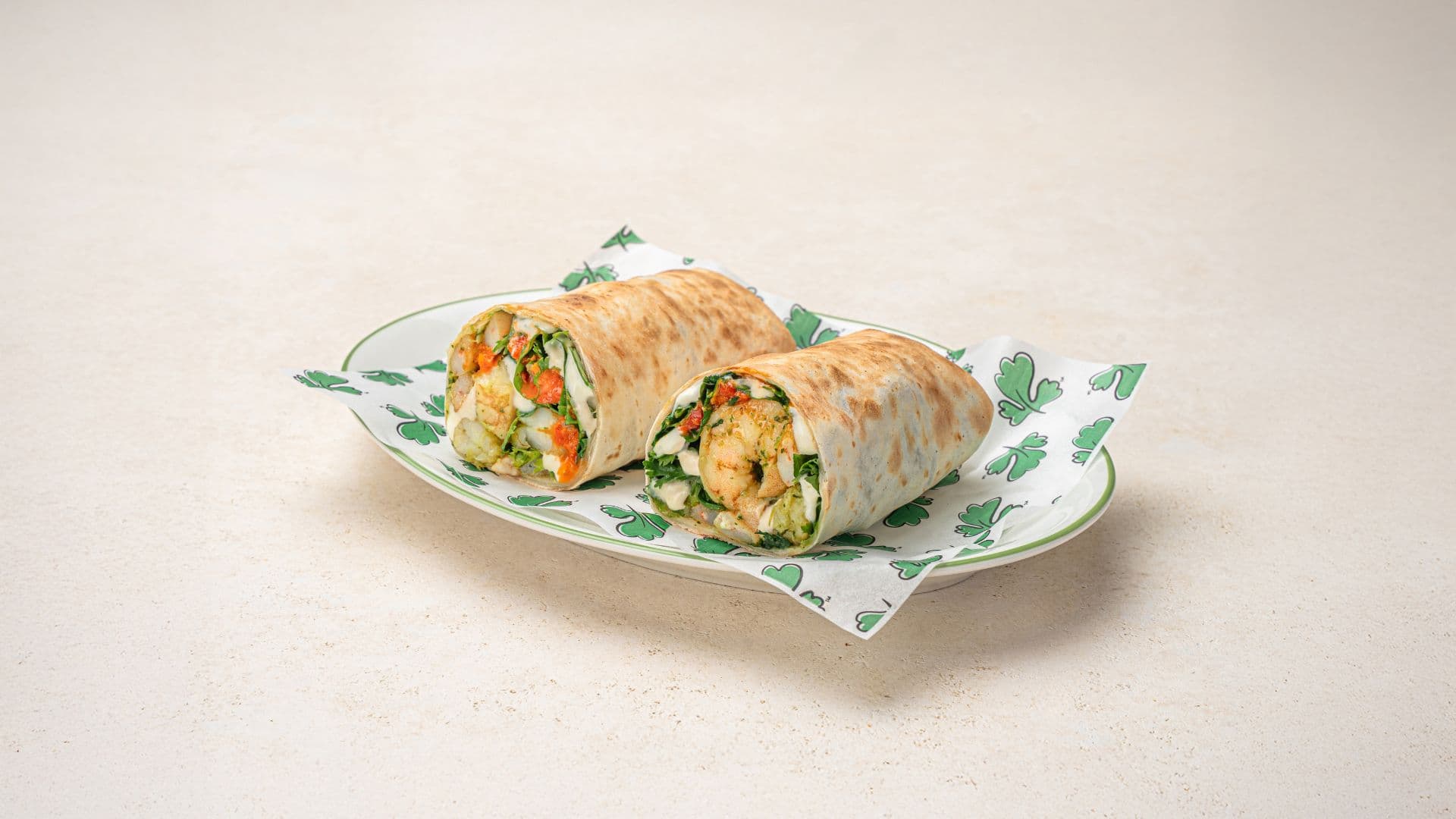 Shrimp with Lemon & Tahina Wrap